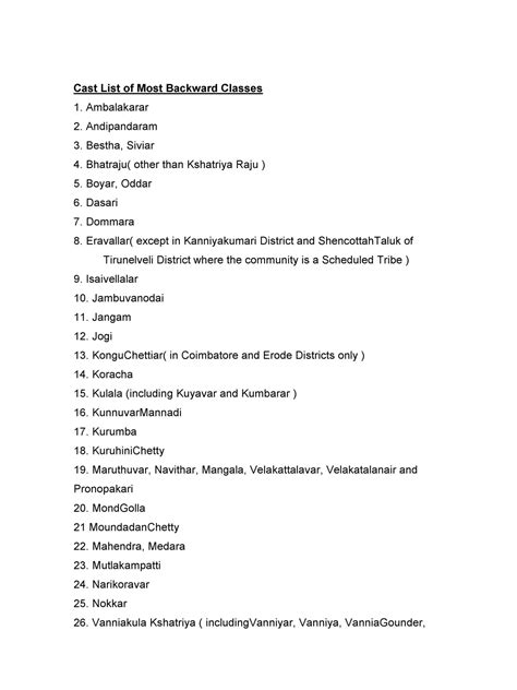 Mbc Caste List 9