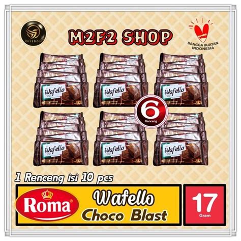 Jual Roma Wafer Wafello Choco Blast Krim Cokelat Gr Kemasan