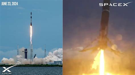 Spacex Falcon 9 Rocket Launches 22 Starlink Sattelites And Booster