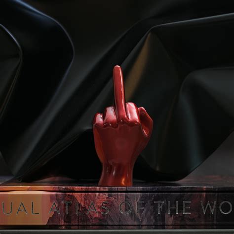 Hand Gesture Fuck You Middle Finger Ring Jewelry Holder Bronze Sculpture Funny Gift Home And