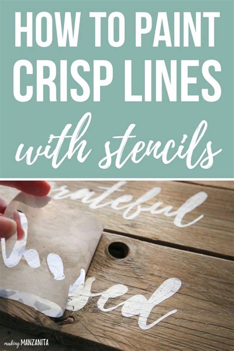 Text Overlay That Says How To Paint Crisp Lines With Stencils Bottom