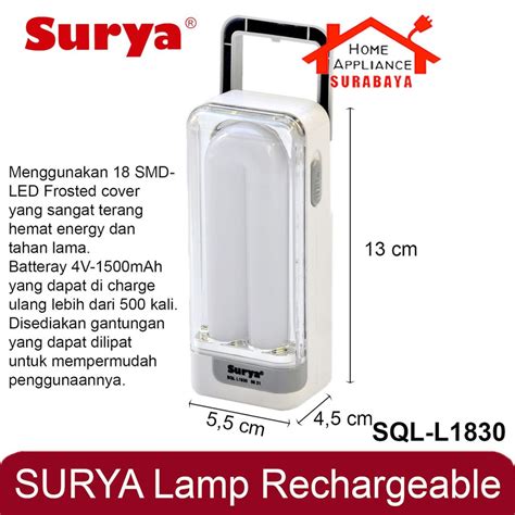 Jual Lampu Darurat Emergency Lamp Senter Portable Surya 18 SMD LED