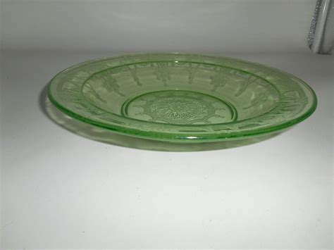 Lovely Green Uranium Cameo Ballerina 9 Rimmed Soup Bowl By Anchor Hocking Ebay