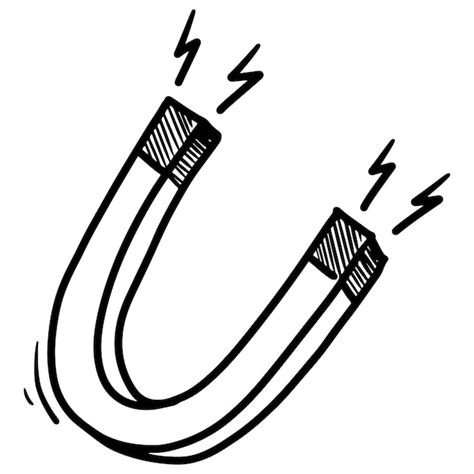 Premium Vector | Doodle sketch style of hand drawn magnet icon vector ... 