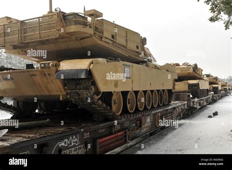 Trzbien Poland M A Abrams Tanks Belonging To St Battalion Th