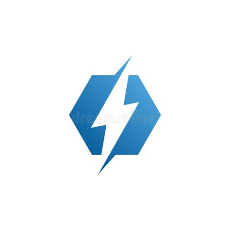 Modern Electrical Blue Lightning Bolt Logo Icon Set Stock Vector - Illustration of energy, icon ...