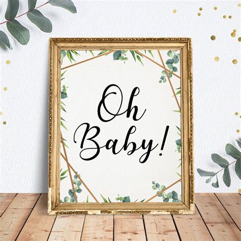 Oh Baby Sign Baby Shower Sign Printable Instant Download - Etsy