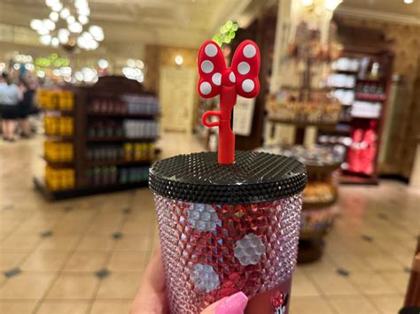 New Red Minnie Mouse Starbucks Tumbler Now Available In Magic Kingdom