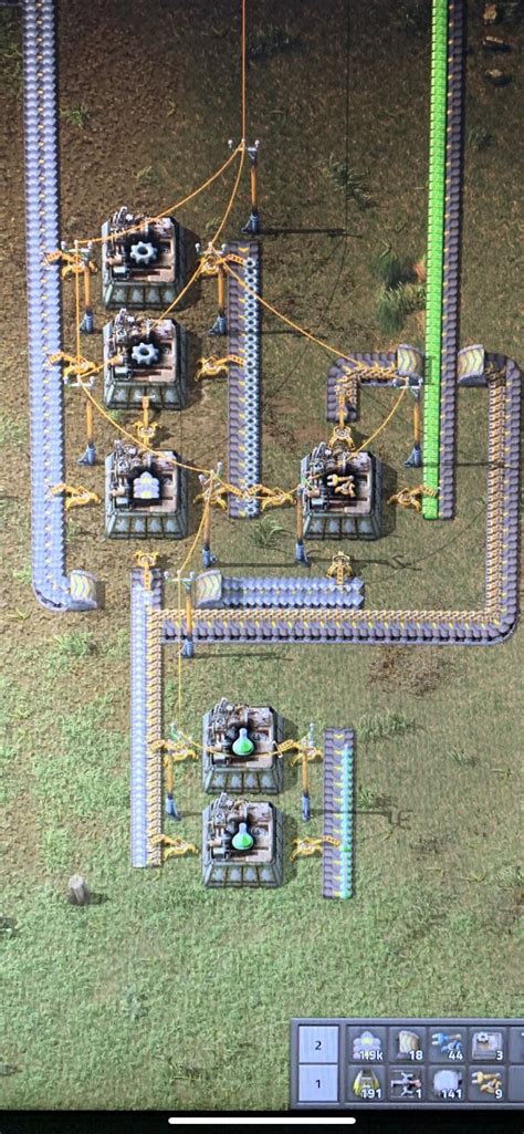 My first attempt at a green science layout! : r/factorio