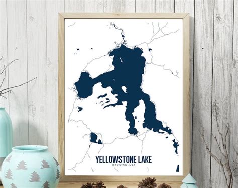 Yellowstone Lake Printable Map, Yellowstone Lake Map, Yellowstone Lake ...