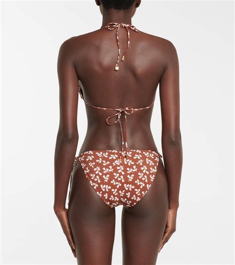 Printed Triangle Bikini Top In Multicoloured Tory Burch Mytheresa