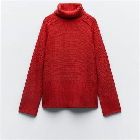 Zara Sweaters Zara High Collar Knit Sweater Poshmark