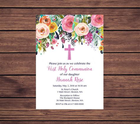 First Communion Invitation Designs And Examples 12 Psd Ai Examples