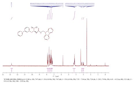 S A Fmoc Amino Biphenyl Propanoic Acid H Nmr