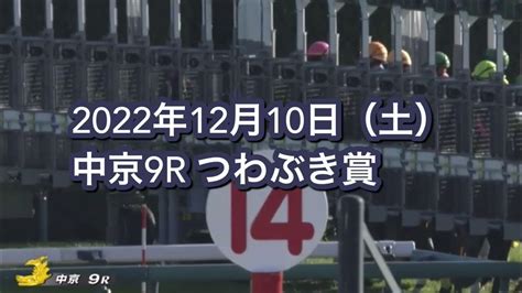 2022年12月10日（土）中京9r つわぶき賞レース映像 Youtube