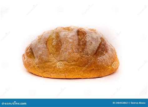 Bread Loaf On White Background Stock Photo Image Of Natural Cereal