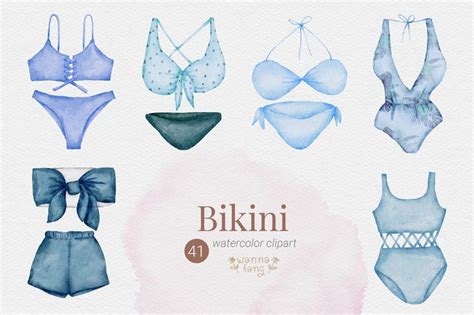 Bikini Summer Watercolor Clipart PNG Graphic By Wannafang Creative Fabrica Summer Bikinis