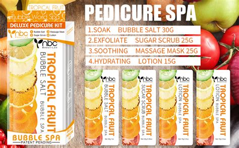 Amazon Nbc BeautiLab Pedicure Kit Foot Soak Set Bubble Salt