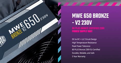 COOLER MASTER MWE BRONZE V2 650W POWER SUPPLY | Berdaya