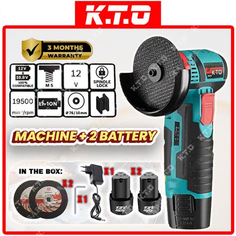 Kto Mini Cordless Angle Grinder Inch Brushless Grinder V Battery