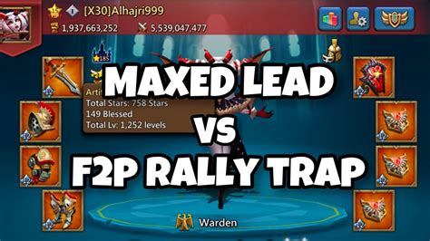 F2P RALLY TRAP VS MAXED LEAD KVK HIGHLIGHTS LORDS MOBILE