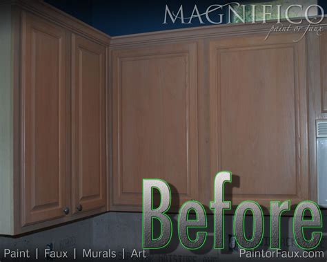 Builder Grade Oak Cabinets With Pickled Oak Stain Before Refinishing