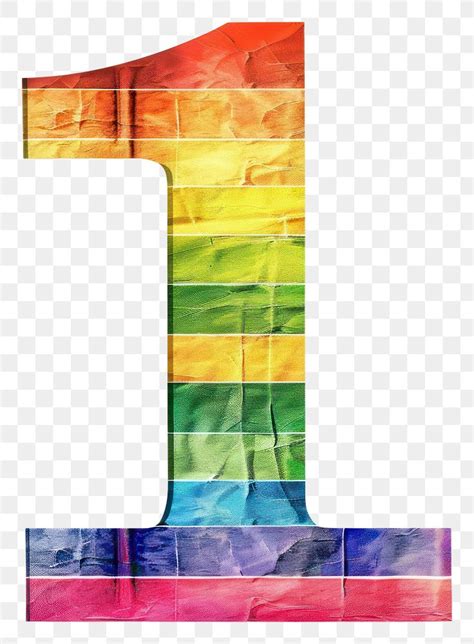 PNG Rainbow number 1 pattern | Free PNG - rawpixel