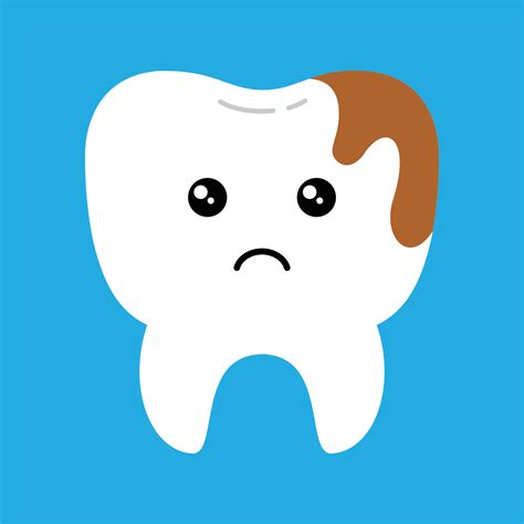 sad damaged bad tooth vector  vector art  vecteezy