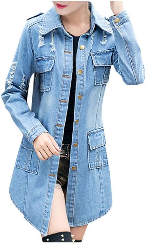 Aiserkly Vrouwen Herfst Vriendje Gescheurde Denim Jas Dames Biker