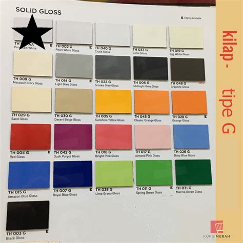 Jual TACO HPL Solid Gloss Warna Kilap Kode G Shopee Indonesia