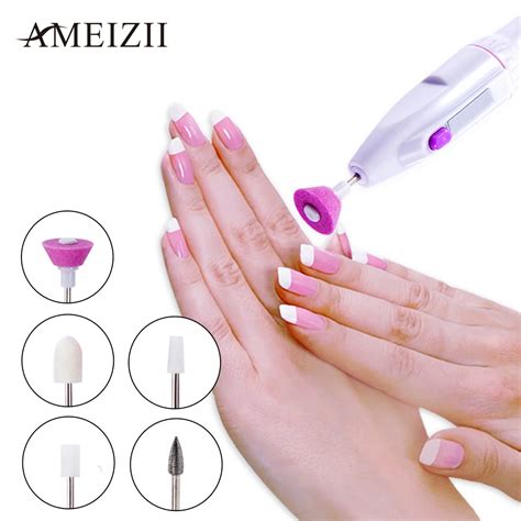 AMEIZII 5Bits Set Pro Electric Manicure Set Nail Art File Drill Art