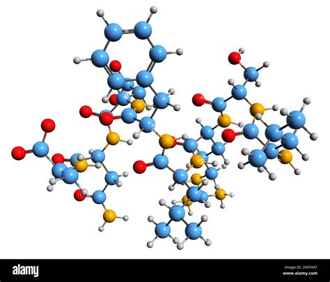 3d Imagen De La Fórmula Esquelética De Somatotropina Estructura Química Molecular De La