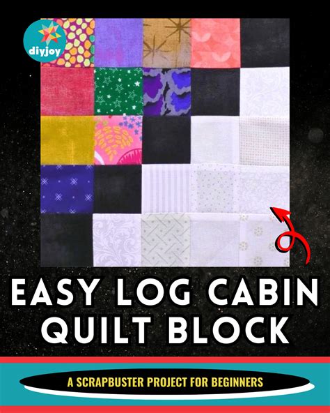 Beginner Friendly Scrappy Log Cabin Quilt Block Tutorial