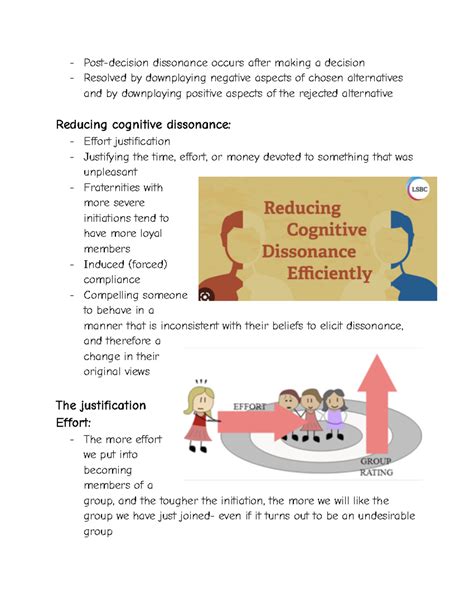 Clps 0700 Notes Post Decision Dissonance Occurs After Making A