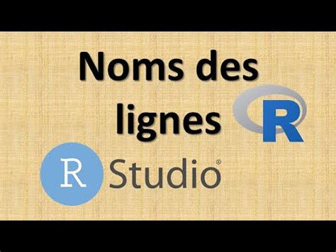 Comment Nommer Les Lignes Individus Par Une Colonne Variable Dans R