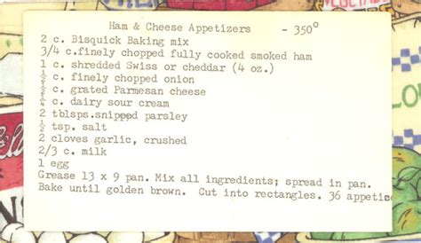 Ham & Cheese Appetizers – Kay's Recipes