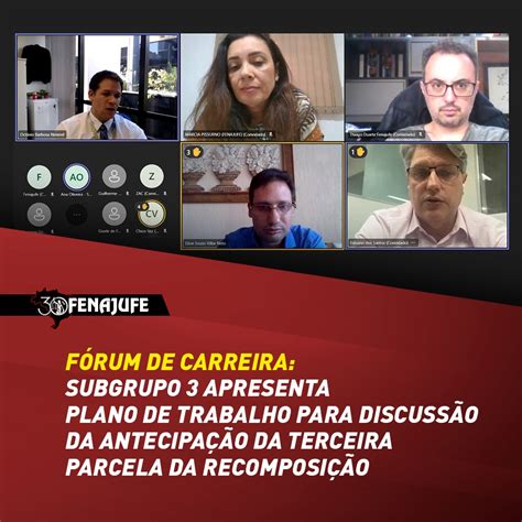 F Rum De Carreira Subgrupo Apresenta Plano De Trabalho Fenajufe