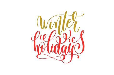 Premium Vector Winter Holidays Hand Lettering Holiday Red And Gold Inscription To Christmas