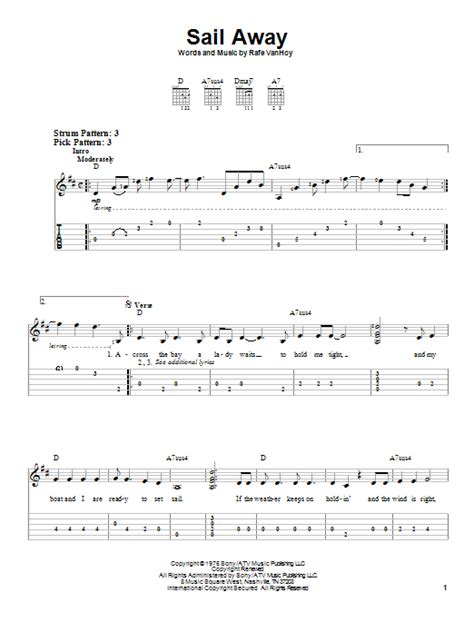 Sail Away by Oak Ridge Boys - Easy Guitar Tab - Guitar Instructor