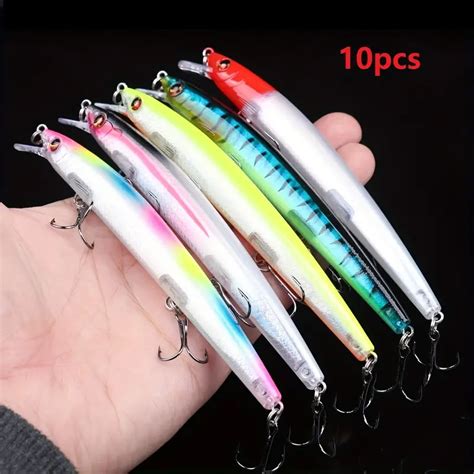 Bionic Minnow Lure Plastic Hard Bait Treble Hook Fishing Temu Denmark