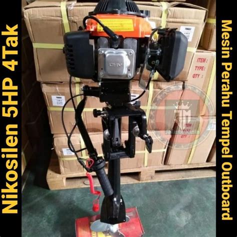 Jual Mesin Perahu Tempel High Speed Outboard 5Hp 4Tak Nikosilen