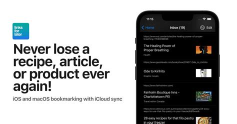 links for later - iOS and macOS bookmarking