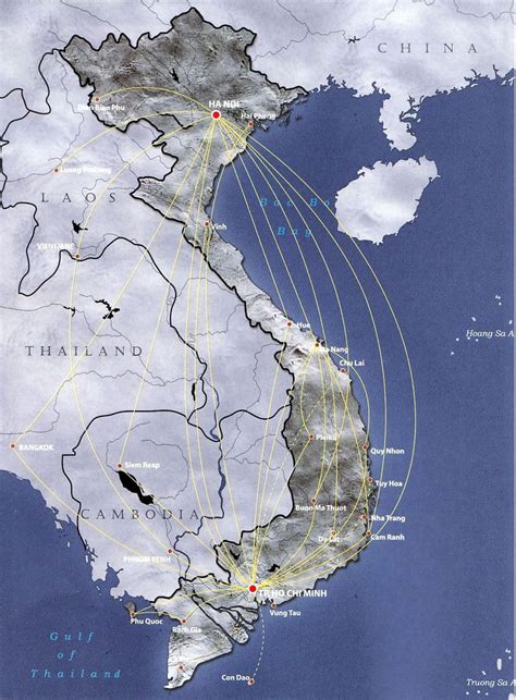 vietnam airlines routes map