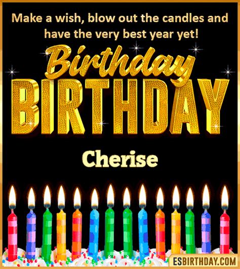 Happy Birthday Cherise  🎂 Images Animated Wishes【28 S】