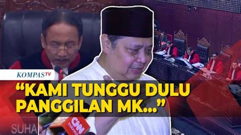 Respons Airlangga Soal Jadi Saksi Di MK Dalam Sidang Sengketa Pilpres