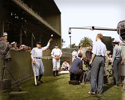 Baseball By Bsmile On Twitter Babe Ruth Gary Cooper On The Set Of