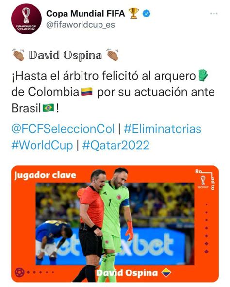 Los Elogios Para David Ospina Llegaron También Desde La Fifa “hasta El