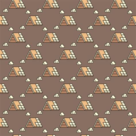 Roof Repair And Installation Vector Colored Seamless Pattern