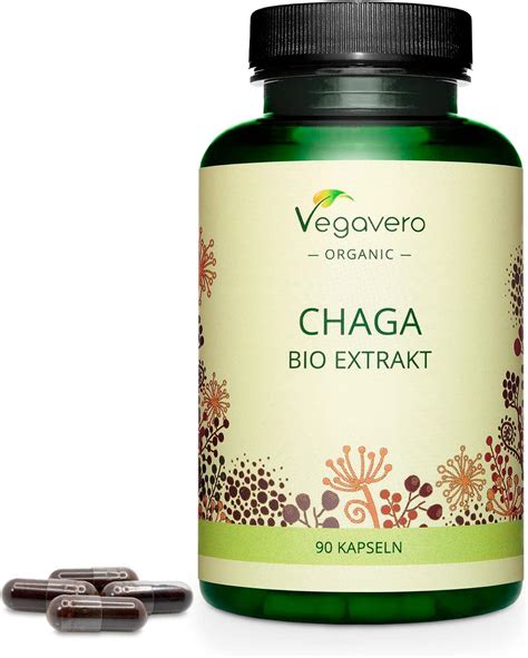 Chaga BIO Vegavero 6000 Mg De Poudre 600 Mg D Extrait 10 1 Avec