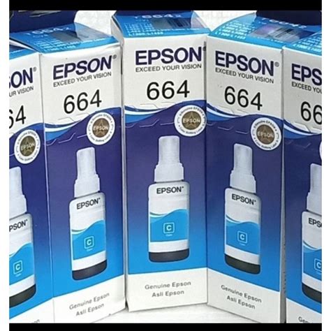 Jual Tinta Epson 664 Cyan 100 Original Tinta Epson 664 Biru Shopee